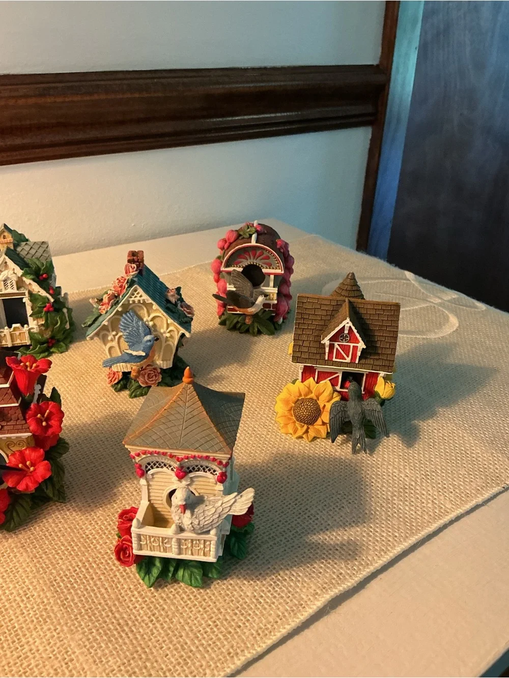 HC Mini Birdhouse Figurine Set of 7
